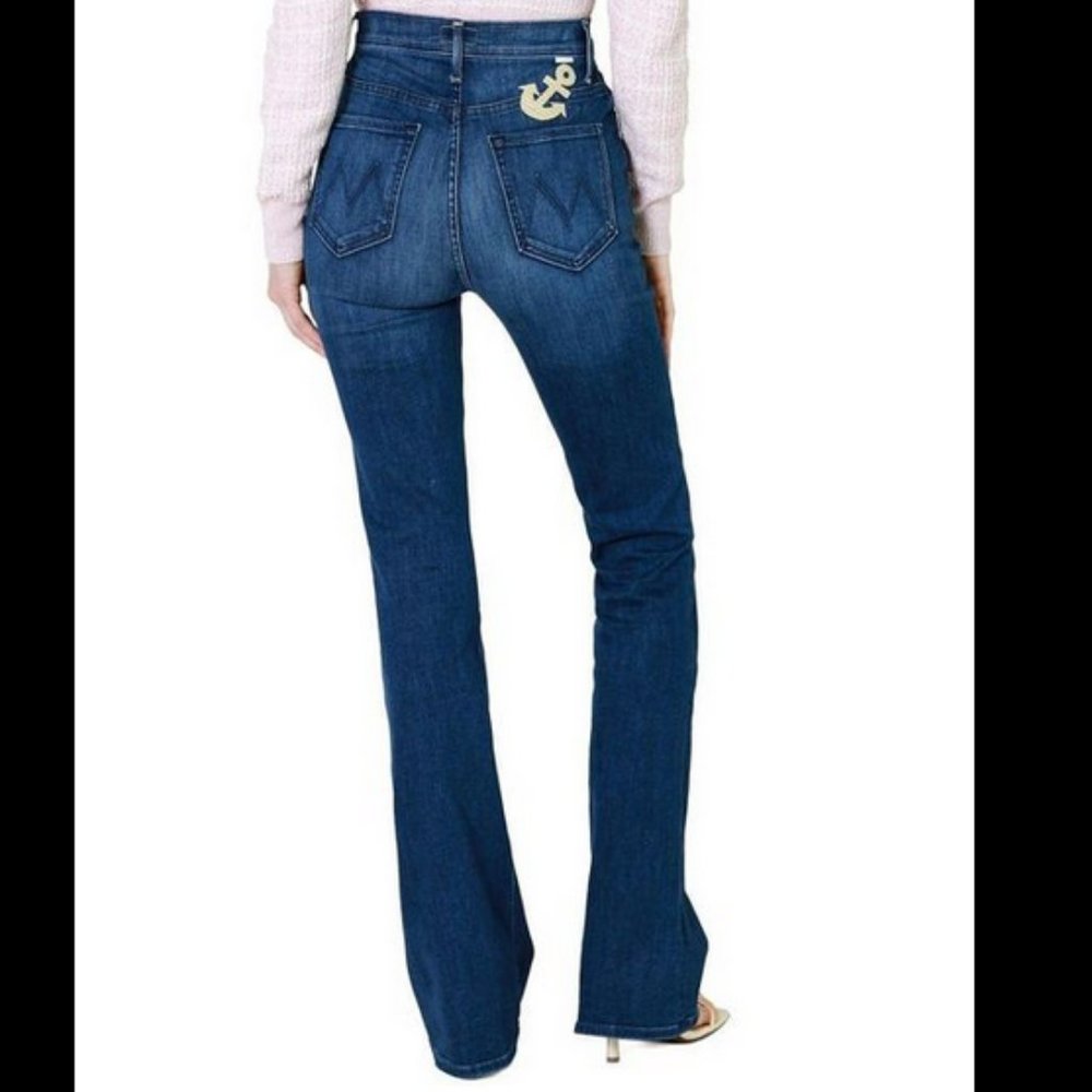 Mother Denim Mellow Drama Flare Jeans in Anchor Point NWT